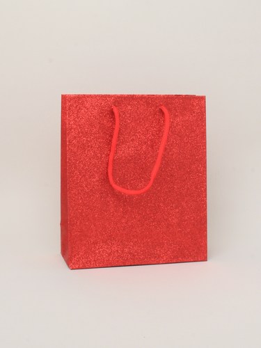 Red Glitter Gift Bags - Valentine's Day Packaging