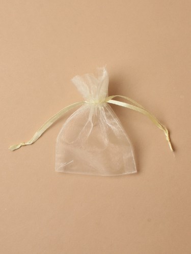 Wholesale organza bags for wedding favours - ivory