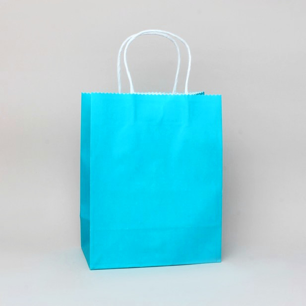 blue paper gift bag