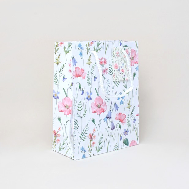 Floral print gift bag