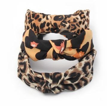 Knotted animal print headbands