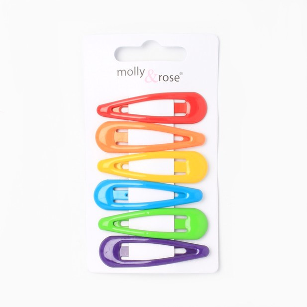 Bright coloured hair clips