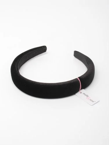 Wholesale Black Velvet Padded Headband 7902