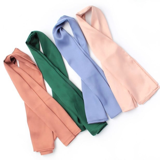 Fashion supplliers - imitation silk scarves in 4 colours