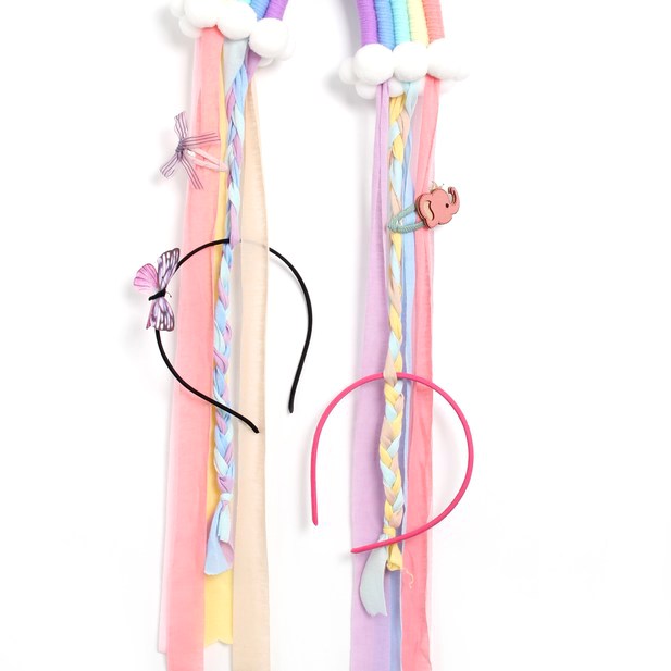 Rainbow hair accessory holder