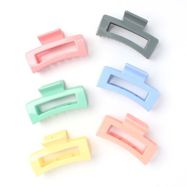 Pastel coloured hair claw clips