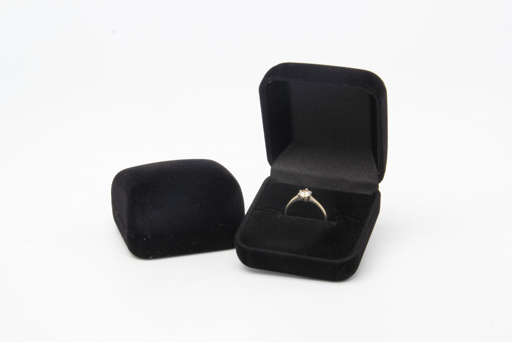 Wholesale ring box - black velour