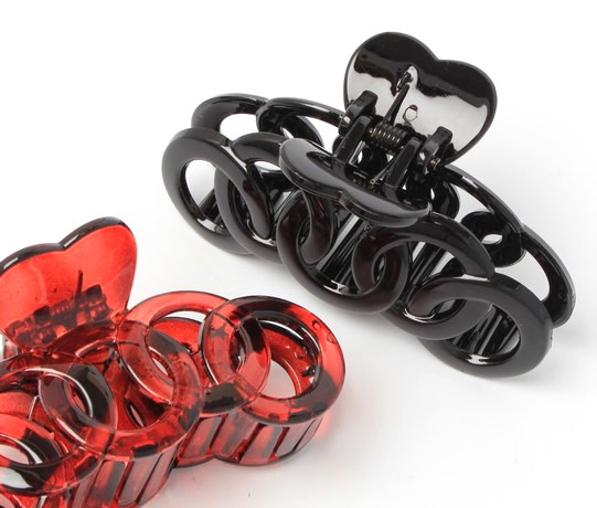 Hair clamps in black and tort