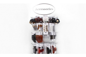 Stock for conveniece stores - hair accessories on display stands.