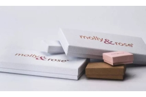 Selection of boxes with hot foil print logo