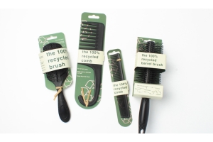 Recycled hair brushes and combs
