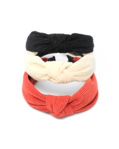 ASSORTED* 3cm wide soft knitted style knotted aliceband