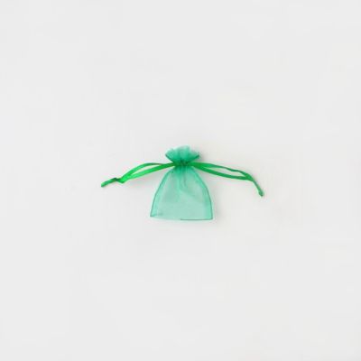 Size: 7x5cm Green organza bag