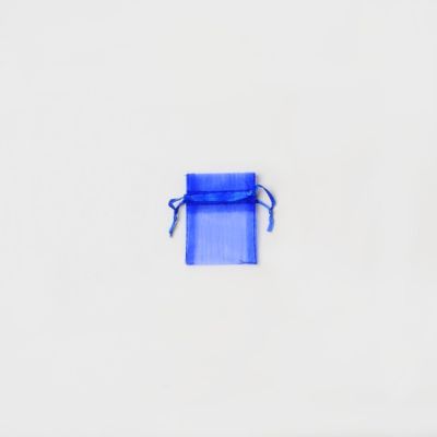 7x5cm. Royal Blue organza bag.