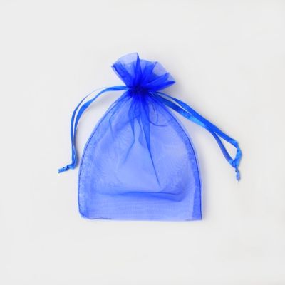 Size: 22x15cm Royal blue organza bag