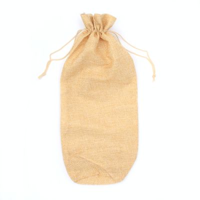35x15cm. Jute effect bottle bag.