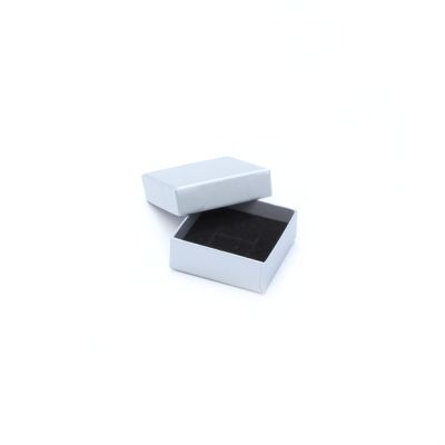 Ring box. 5x5x2cm. Silver Grey light sheen gift box.