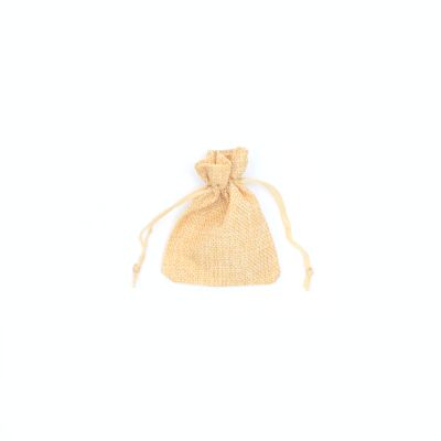 10x7cm. Jute effect gift bag.