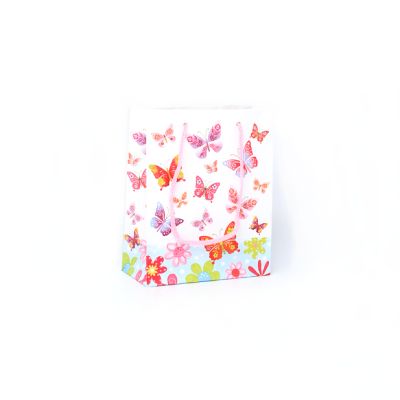15x12x6cm. Butterfly print gift bag