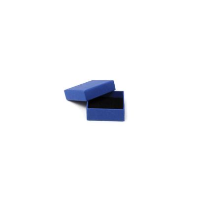 Ring box. 5x5x2cm. Blue kraft gift box.
