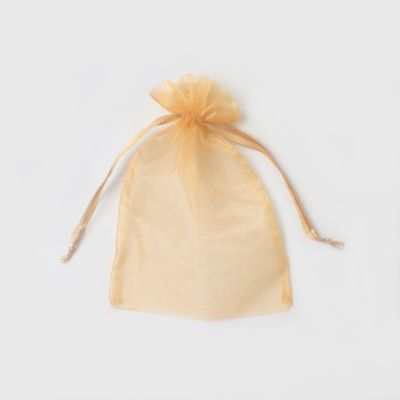 Size: 22x15cm Dark gold organza bag