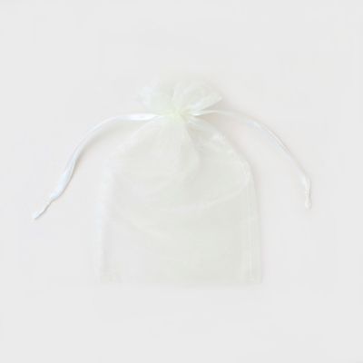 20x15cm. Ivory organza gift bag*