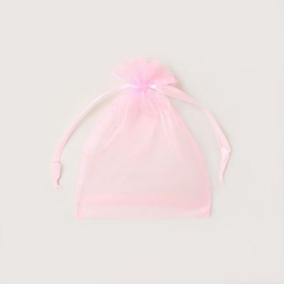 22x15cm. Pink organza gift bag