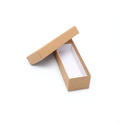 12x4x3cm. Brown kraft paper gift box.