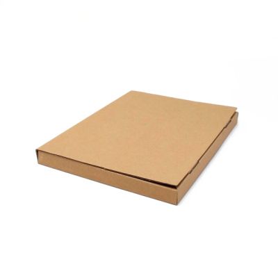 28x20x2cm. Brown card fold flat box