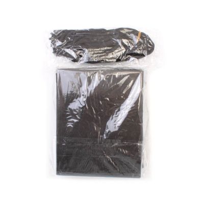 14.5x11.5x6cm. Black printed kraft paper gift bag*