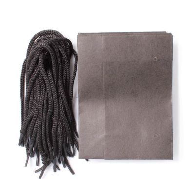 11x14x6cm. Black printed kraft paper gift bag*