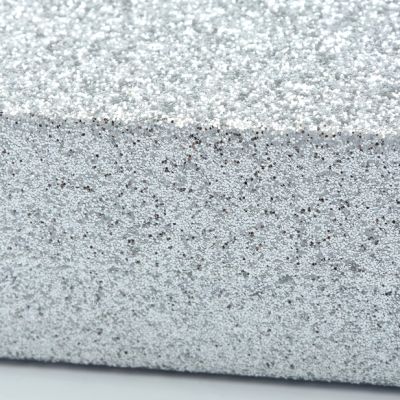 Necklace / Bracelet box. 9x9x3cm. Silver glitter gift box.