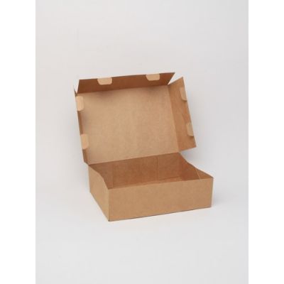 20x15x6cm. Brown kraft fold flat box. Fast assembly