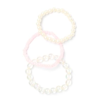 Card of 3 beaded stretch bracelets