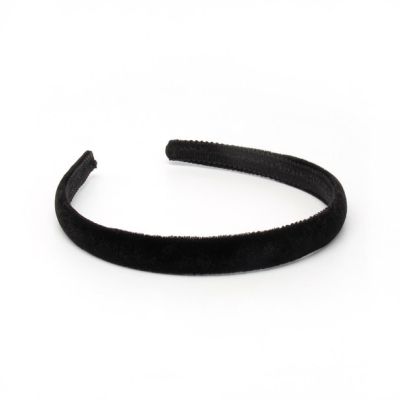 1.5cm wide black velvet aliceband