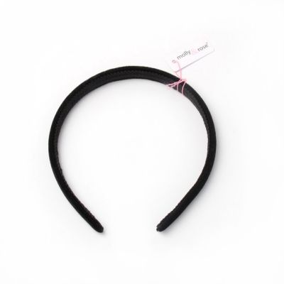 1.5cm wide black velvet aliceband