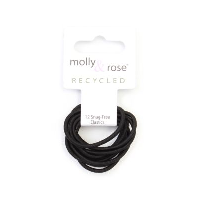 Recycled Elastics - Black - Card of 12 - 2mm thick Recycled Elastics - Black - Card of 12 - 2mm thick