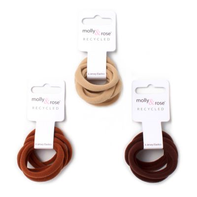 Recycled jersey elastics - Browns - Card of 6 - 8mm thick