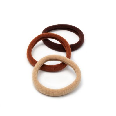 Recycled jersey elastics - Browns - Card of 6 - 8mm thick