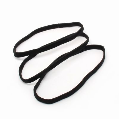 Elastic bandeaux - Black - Card of 3 - 1cm thick