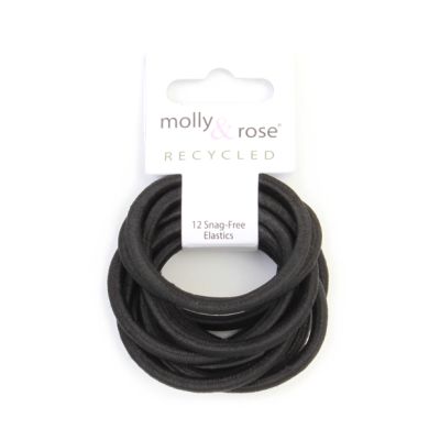 Recycled Elastic - Black - Card of 12 - 4mm thick Recycled Elastic - Black - Card of 12 - 4mm thick