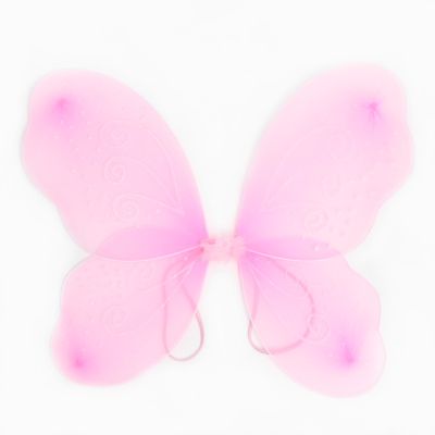 Pink net fairy wings with glitter swirls 53x42cm