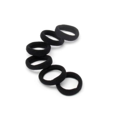 Jersey elastic - Black - Card of 6 - 7mm thick