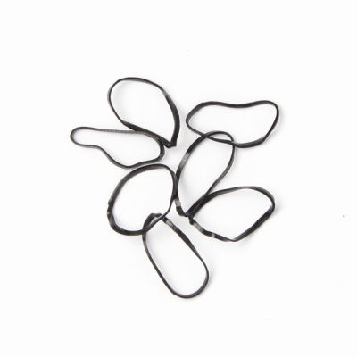 Polyurethane bands - Black - Pack of 250 - 1mm thick