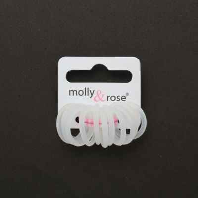 Silicone elastics - Clear - Card of 12 - 2mm thick