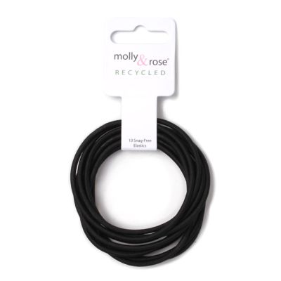 Recycled XL elastic - Black - Card of 10 - 3mm thick