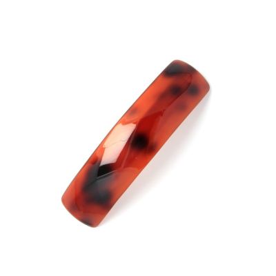 Curved rectangle barrette 9cm