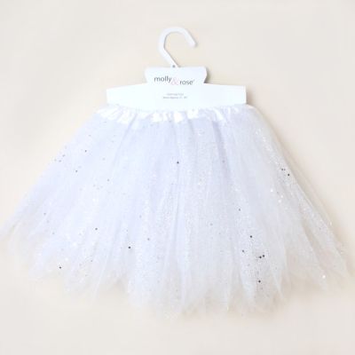 White glitter net tutu. Triple layered. Child size