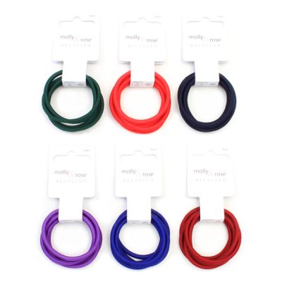 Recycled Elastics - School mix - Card of 6 - 4mm thick
