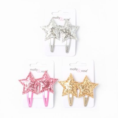 Card of 2 Glitter star sleepies. 4cm